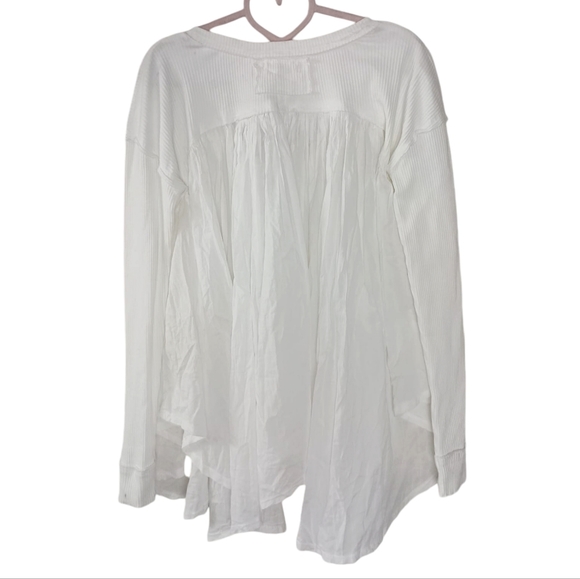 NEW Free People We The Free Lyrical Tunic Shirt Ivory White Size Small - Picture 9 of 12